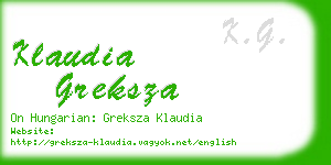 klaudia greksza business card